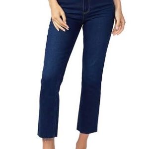 PAIGE Cindy Cropped High Waisted Straight Leg Jeans
